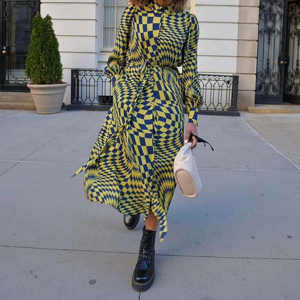 The Drop Women's Printed Puff Shoulder Maxi Dress by @karenbritchick